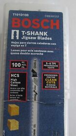 T101d100 100-pack Bosch T-shank Jigsaw Blades Hcs High Carbon Steel For Wood 3inch