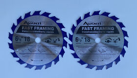 2-avanti Pro 6-1/2inch 18-tooth Fast Framing Circular Saw Blade Model #p0618r New