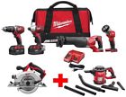 2696-24-2630-20-0882-20 Milwaukee Power Tool Combo Kit Keyless Chuck 0895101017688