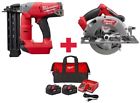 2740-20-2731-20-48-59-1852p Milwaukee Brad Nailer Circular Saw Combo Kit Adjustable 0895101003940