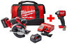 2782-22-2853-20 Milwaukee Cordless Metal Cutting Circular Saw Kit Fuel Impact Driver
