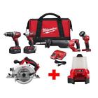 2696-24-2630-20-2144-20 306640146 Milwaukee Cordless Combo Tool Kit With Free 0895101017701