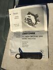 315.10951 Craftsman Original Circular Saw Manual And Wrench