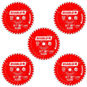 D0641 5 Diablo 6-1/2inch Carbide Tip Cordless Circular Saw Finish Blades 40t Freud