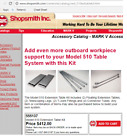 555137 Shopsmith Mark Table Extension Kit Model