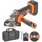 9100011 Vonhaus Max Cordless Angle Grinder Set With Cutting 5056115706622
