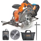 9100013 Vonhaus Cordless Circular Saw Kit With Blade Battery 5056115706646