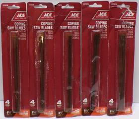 2375236 Ace 082901267669 Lot Of 5 Coping Saw Blades 6-1/2 Inch Medium 20 Tpi 4 Pieces Each