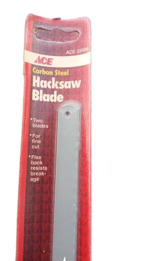 25996 Ace New Carbon Steel Hack Saw Blade 12 Inch For Fine Cut Pack Of 2