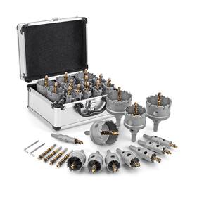Achribex 027685942906 Carbide Hole Saw Kit For Metal - 16pcs Tct 5/8 Inch -2-1/4 Heavy D... Fast Ship