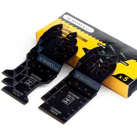 Acroma 305399549278 5-piece Carbide Tooth Oscillating Multitool Blades 1.0mm Thickness Ideal F
