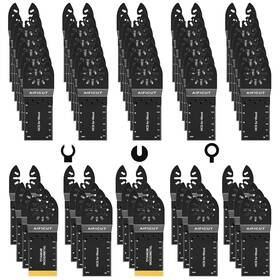 Aificut 313113455408 55 Pcs Oscillating Saw Blades Quick Release Universal Tool Wo