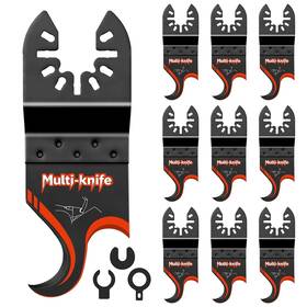 G101 Aificut 10 Pcs Oscillating Multi Tool Hook Knife Blade For Carpet Roof Shingles