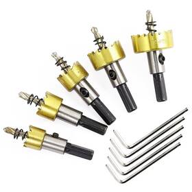 Jskkq-5-ti Alouka Metal Hole Saw Cutter 1/4 Inch Cut Depth 5/8 To 1-3/16 16-30mm Titanium Coa