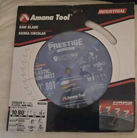 Lb10801c Amana Tool Non-melt Plastic 10 X 80t M-tcg 5/8 Bore Ct Saw Blade