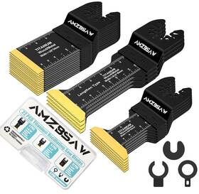 Dtjp0004 Amzbsaw 22pcs Titanium Oscillating Multitool Blades Metal Cutting Universal Saw Blad