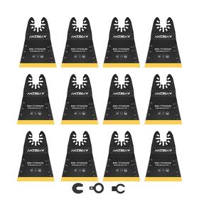 Dtjp0006 Amzbsaw 12pcs Titanium Oscillating Multitool Blades Metal Cutting 68mm Saw