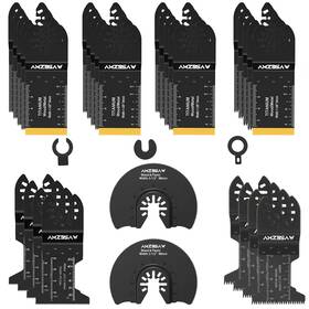Dtjp0021-us Amzbsaw 30 Pcs Oscillating Tool Blades 6 Types Saw For Metal Nail