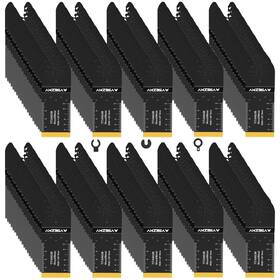 Dtjp0028 Amzbsaw 200 Pcs Oscillating Tool Blades Titanium And High Carbon Steel Saw Fo