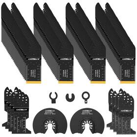Dtjp0031 Amzbsaw 100 Pcs Oscillating Tool Blades 6 Types Saw For Soft Metal Nails And