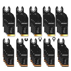 Jp012-uk-20240320 Amzwei 50pcs Multi Tool Blade Kits Professional Titanium Oscillating Blades Fo