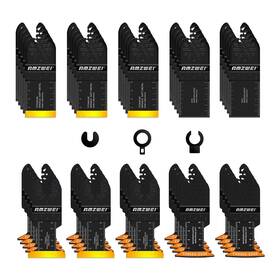 Jp020-us-20240718 Amzwei 50pcs Titanium Oscillating Tool Blades Curved Edge Saw Fo