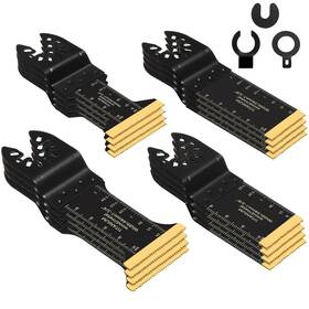 Aocoom 744759952325 16 Pcs Titanium Oscillating Saw Blades For Metal Cutting - Universal Multitoo