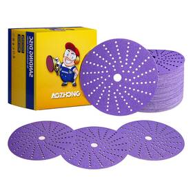 Ao0104 Aozhong 220 Grits 6 In 50 Pcs Ceramic Multi-hole Sanding Disc Hook And Loop Premi