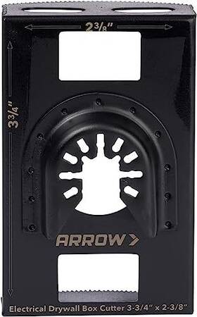 Oscgb1-1 Arrow Fastener 1 Gang Electrical Box Drywall Oscillating Tool 2-7/8 Inch By 3-3/4