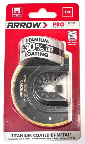 Osc208-1 Arrow New Pro Titanium Coated Bi-metal Oscillating Blade 1pc - Free Sh