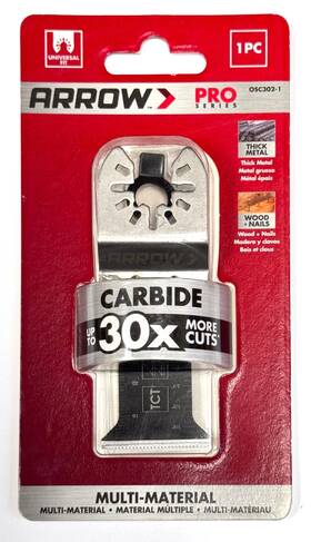 Osc2302-1 Arrow New Pro Osc302-1 Carbide Multi-material Oscillating Blade 1pc - Free Sh