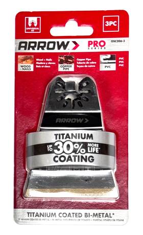 Osc206-3 Arrow Pro Series New Titanium Coated Oscillating Blade 3pc -fr.sh