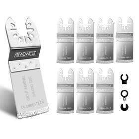 Ob-005 Artwowcut 8pcs Diamond Oscillating Saw Blades Curved Edge Grout Remover Tool Fo