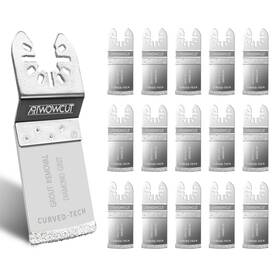 Ob-006 Artwowcut 16pcs Diamond Oscillating Saw Blades Curved Edge Grout Remover Tool