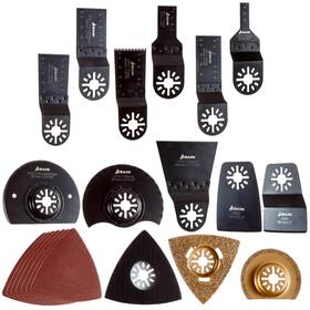Asani 610395674863 24-piece Oscillating Multi-tool Saw Blades And Accessories Set Ac