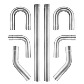 81-cp2.25-8 Autarboor 2.25 Inch Mild Steel Diy Custom Exhaust Tubing Mandrel Bend Pipe Straight And U