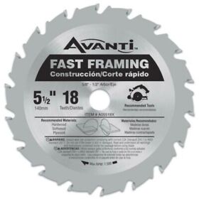 A05518x Avanti Fast Finish Saw Blade Circular Power Tool Replacement 5 1/2inch X 18 Tth