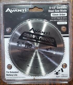 0892508401 Avanti Pro 5-1/2 Inch Cordless Steel Saw Blade Osb/plywood 10mm Arbor