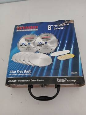Av84206 Avenger 8 Inch 40 Tooth Blades Dado Set In Metal Box