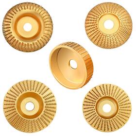 D-1022 Baiqi Angle Grinder Wood Disc Set Five Pcs Carve Kit 4 Inch Or 1/2 With 5/8 A