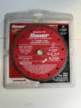 206adgs-7tb Bauer 7 Inch Turbo Rim Diamond Blade -
