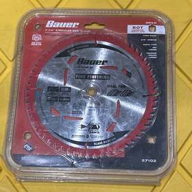 20701a-b1 Bauer 7-1/4 Inch Circular Saw Blade -60t Thin Kerf 5/8 Arbor- Item #57102