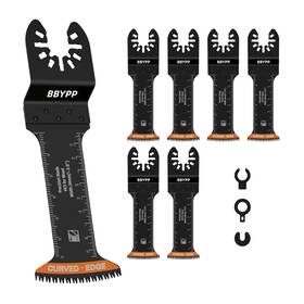 Zjp-hx-jc-70mm-6ge Bbypp 6pcs Curved Extra-long Oscillating Saw Blades 2-3/4 Inches Reach Edg