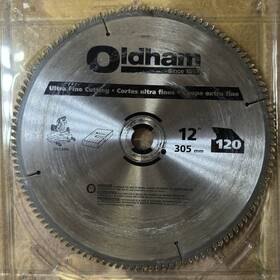 Bm-tca1200120t Benchmark Abrasives 1 Oldham 12 Inch 120 Teeth Ultra Fine Carbide Saw Blade Miter Table Arbor 305mm