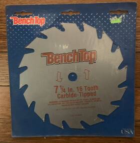 73-305bt Benchtop 7-1/4 Inch 16t Carbide-tipped Saw Blade Sealed Usa Free Ship