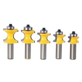 Bestgle 603935149297 Set Of 5 Half Round Bullnose Router Bits Woodworking Milling Cutter Tool