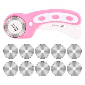 22408909 Bibabala 45mm Rotary Cutter For Fabric With 10 Pcs Blades Pinking Qu