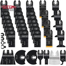 Bionso 445050513514 40 Pcs Oscillating Saw Blades Premium Multitool Kit For Wood Metal Plast