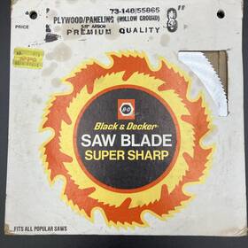 73-148 Black Decker 55865 And 8 Inch Circular Saw Plywood Blade #55865 Cat# W 5/8 Arbor