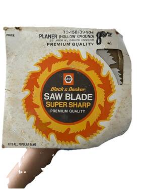 73-158 Black & Decker And Super Sharp Planer Hollow Ground Saw Blade 8 Inch Steel Wood